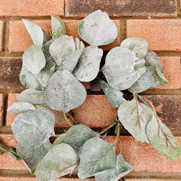 *Frosted Dollar Eucalyptus Candle Ring, 3.5” - Picture 6 of 15